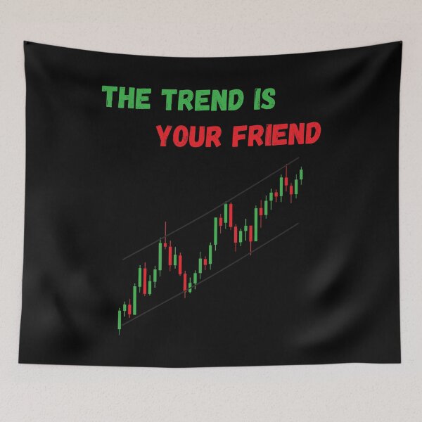 Item preview, The Trend Is Your Friend – Trading Candlestick Chart Design designed and sold by PXEpic.