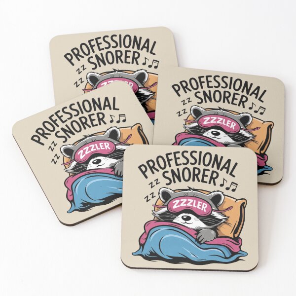 Item preview, Professional Snorer Funny Raccoon Sleep Mask designed and sold by Design_Your_Day.