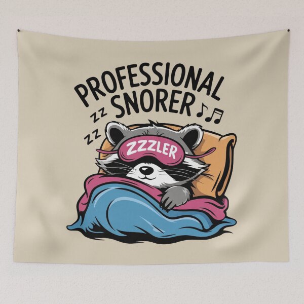 Item preview, Professional Snorer Funny Raccoon Sleep Mask designed and sold by Design_Your_Day.