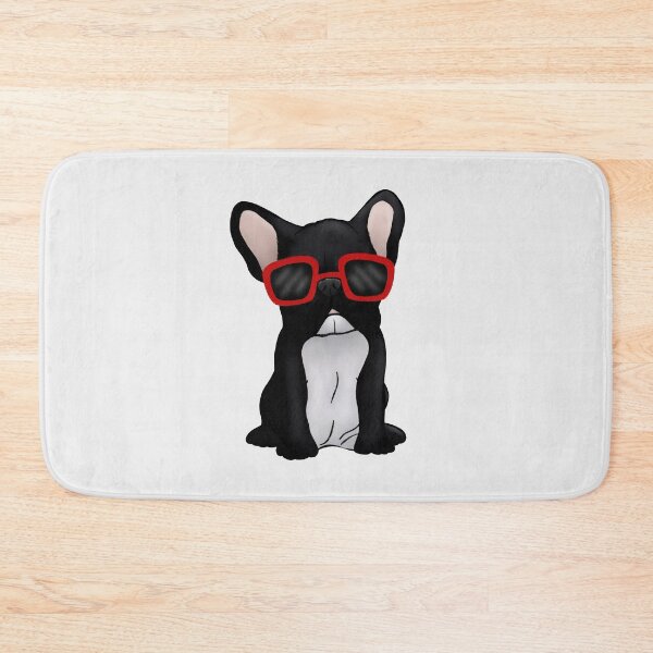 Item preview, Sad French Bulldog with Sunglasses – Black Cool Funny Dog Illustration designed and sold by Brightful Creations .