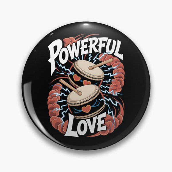 Item preview, Powerful Love - Japanese Taiko Drums Valentine Heartbeat Energy designed and sold by DarylWelsh2024.