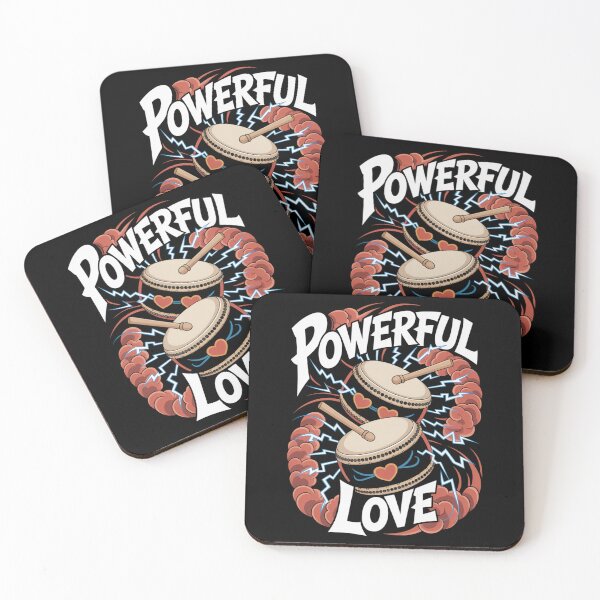 Item preview, Powerful Love - Japanese Taiko Drums Valentine Heartbeat Energy designed and sold by DarylWelsh2024.