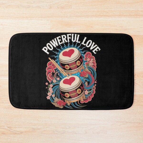 Item preview, Powerful Love - Japanese Taiko Drums Koi Fish Valentine Heartbeat designed and sold by DarylWelsh2024.
