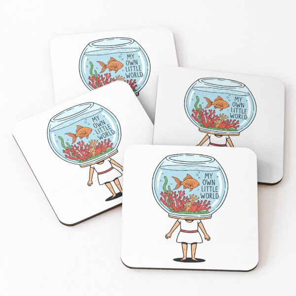 Item preview, Surreal Girl with Fish Bowl on Head - Quirky and Fun Digital Art designed and sold by ziizart.