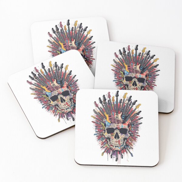Item preview, Rock Skull Guitar Explosion – Electric Music Art designed and sold by StormArte.