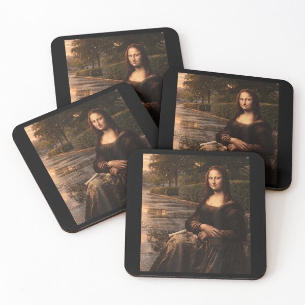 Item preview, Modern Mona Lisa Sitting in the Rain at Sunset Cinematic Photography designed and sold by EvelysEmelia.