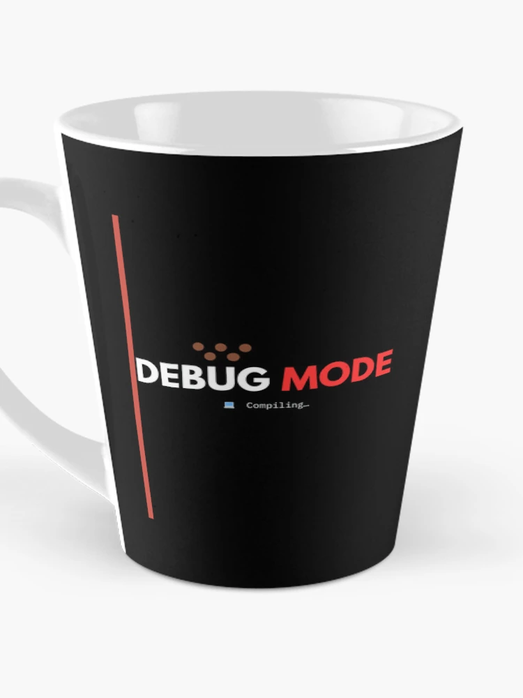 Thumbnail 3 of 4, Coffee Mug, Debug Mode – Compiling.. – Programmer Humor Design designed and sold by AltMain.