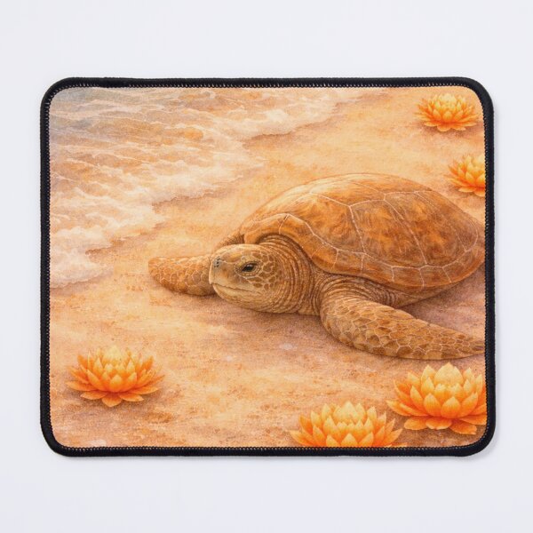 Item preview, turtle on sand, sacral chakra designed and sold by chihuahuashower.