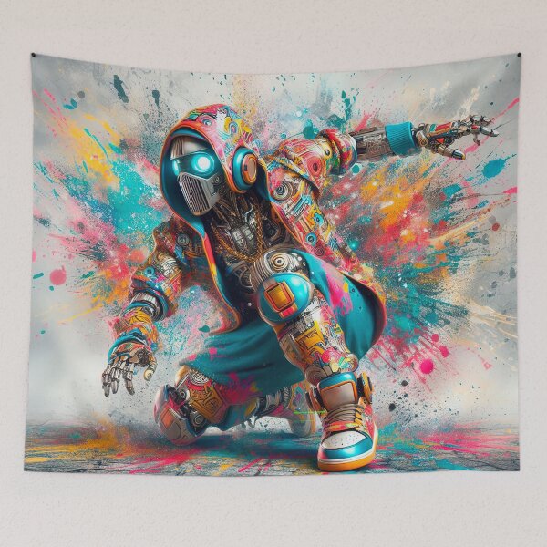 Item preview, Colorful robotic street artist designed and sold by paulrommer.