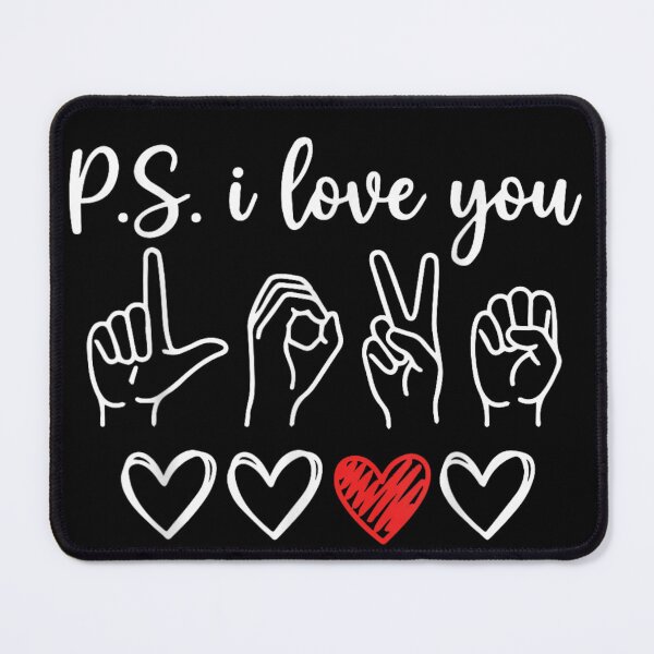 Item preview, P.S. I Love You American Sign Language ASL Hand Signs Heart designed and sold by Gargamal.