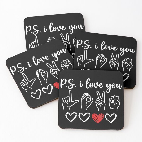 Item preview, P.S. I Love You American Sign Language ASL Hand Signs Heart designed and sold by Gargamal.