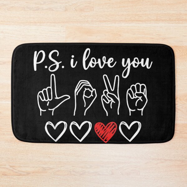 Item preview, P.S. I Love You American Sign Language ASL Hand Signs Heart designed and sold by Gargamal.