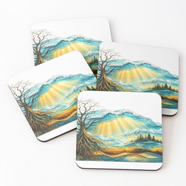 Item preview, Landscape with Radiant Sunrays designed and sold by cuprum.