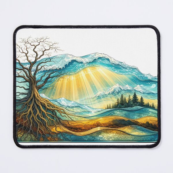 Item preview, Landscape with Radiant Sunrays designed and sold by cuprum.