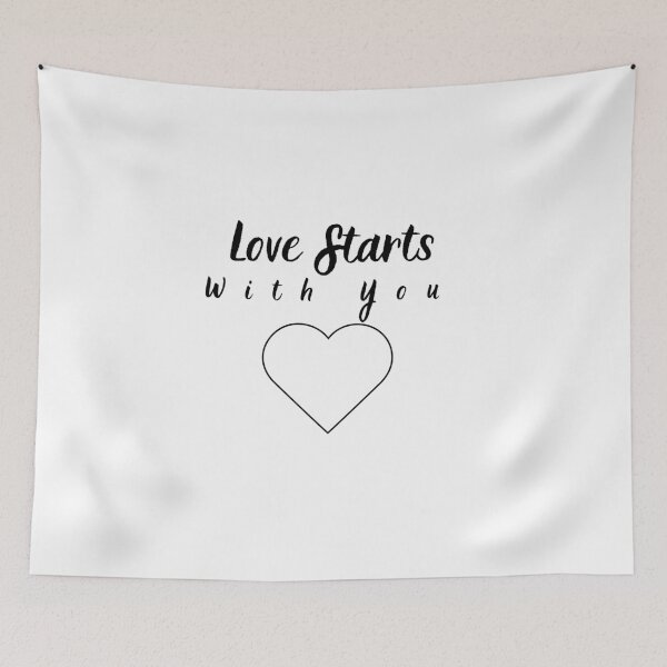 Item preview, Love Starts With You – Minimal Heart Typography Design designed and sold by FreshLineArts.