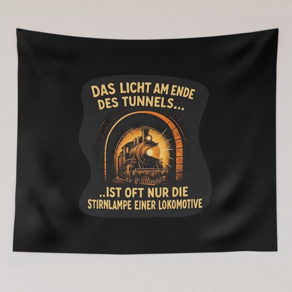 Item preview, The light at the end of the tunnel – dark humor with a steam locomotive designed and sold by TimelessCW.