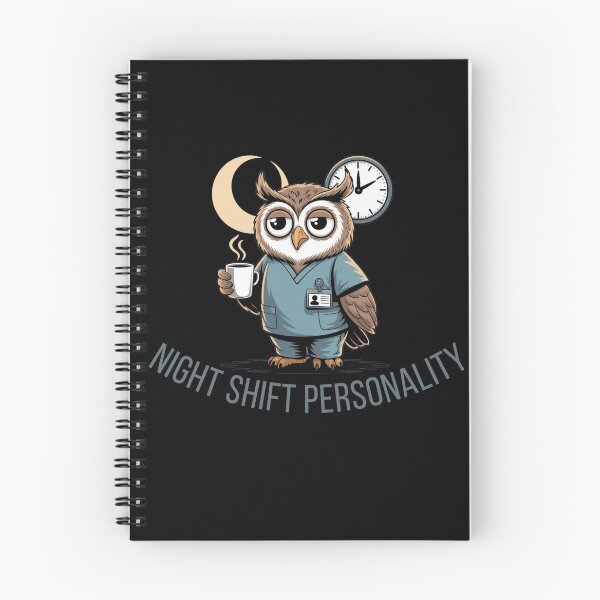 Item preview, Night Shift Personality – Funny Owl Nurse Design for Night Shift Workers designed and sold by HubCreates.