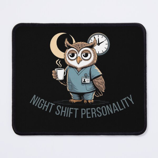Item preview, Night Shift Personality – Funny Owl Nurse Design for Night Shift Workers designed and sold by HubCreates.