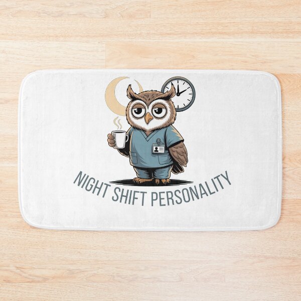 Item preview, Night Shift Personality – Funny Owl Nurse Design for Night Shift Workers designed and sold by HubCreates.