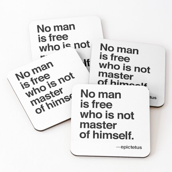 Item preview, Master of Yourself – Epictetus Stoic (Black Font) designed and sold by TshirtsLabs.