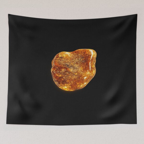 Item preview, Luminous Golden Amber Stone – Natural Resin Glow Design designed and sold by QYNOX.