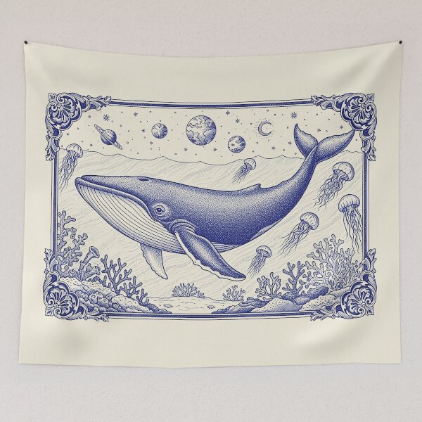 Item preview, Cosmic whale in the ocean of stars designed and sold by AestheticsTime.