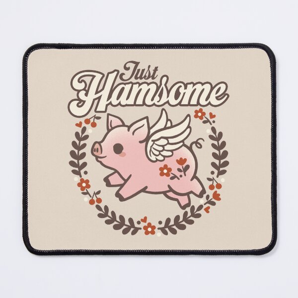 Item preview, Just Hamsome pig - Funny Vintage Winged Pig Floral Pun designed and sold by NemiMakeit.