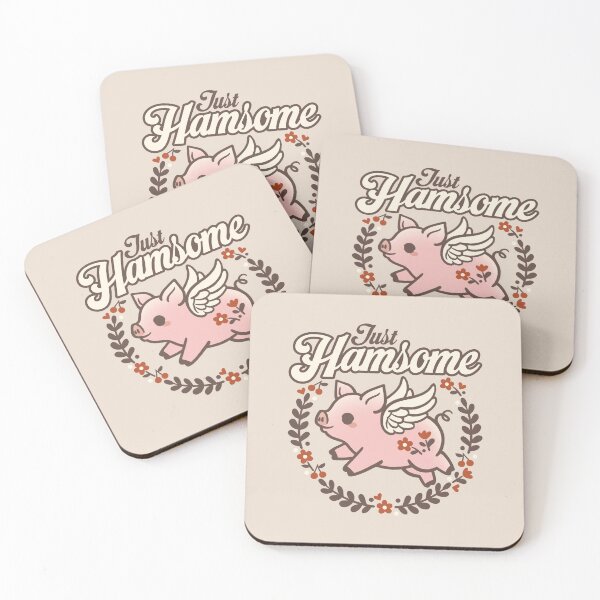Item preview, Just Hamsome pig - Funny Vintage Winged Pig Floral Pun designed and sold by NemiMakeit.
