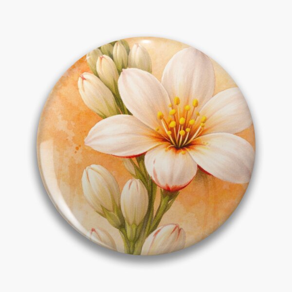 Item preview, Tuberose flower on peach (sacral chakra) designed and sold by chihuahuashower.