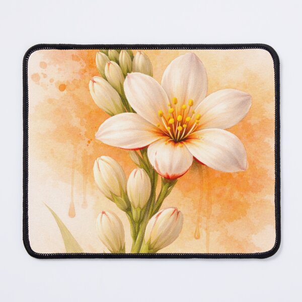 Item preview, Tuberose flower on peach (sacral chakra) designed and sold by chihuahuashower.