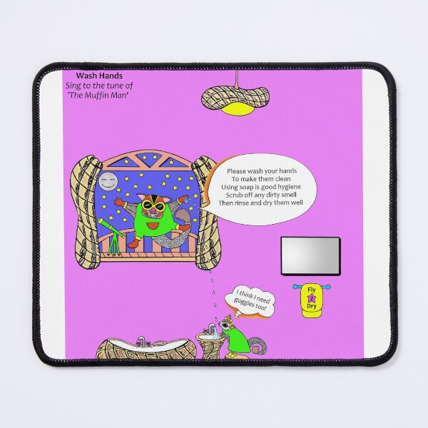 Item preview, Wash Hands - The Muffin Man designed and sold by tuneinwithamy.