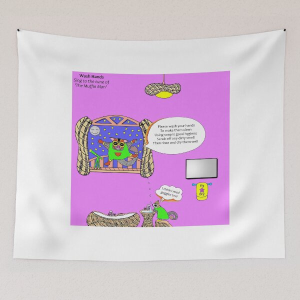 Item preview, Wash Hands - The Muffin Man designed and sold by tuneinwithamy.
