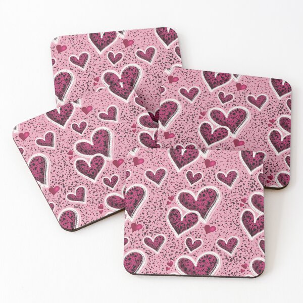 Item preview, Pink Valentine Hearts Pattern - Stippling Art Design designed and sold by Jeanna’s Designs.