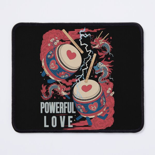 Item preview, Powerful Love - Japanese Taiko Drums Dragons Valentine Thunder designed and sold by DarylWelsh2024.