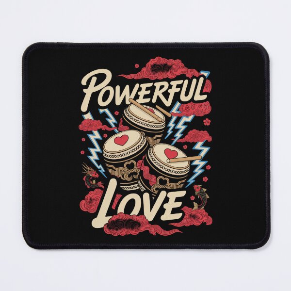 Item preview, Powerful Love - Japanese Taiko Drums Koi Valentine Thunder Heartbeat designed and sold by DarylWelsh2024.