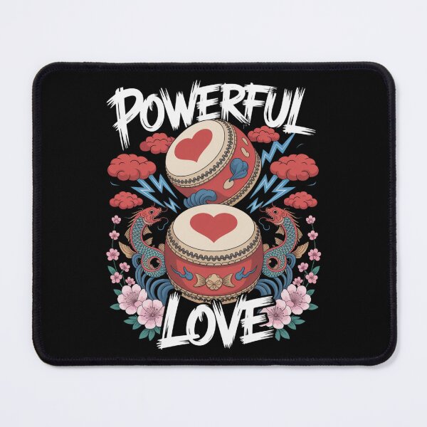 Item preview, Powerful Love Japanese Taiko Drum Koi Fish Cherry Blossom Valentine's Day designed and sold by DarylWelsh2024.