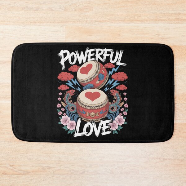 Item preview, Powerful Love Japanese Taiko Drum Koi Fish Cherry Blossom Valentine's Day designed and sold by DarylWelsh2024.