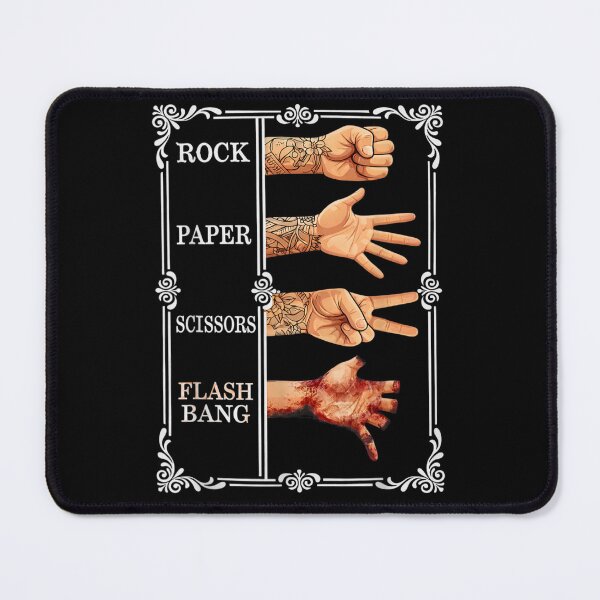 Item preview, Funny Rock Paper Scissors Flashbang Gamer Tattoo Hand Illustration Graphic designed and sold by JolinChinn.