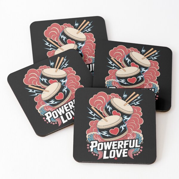 Item preview, Powerful Love - Japanese Taiko Drums Waves Valentine Thunder designed and sold by DarylWelsh2024.