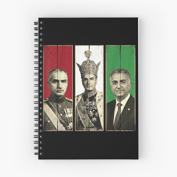 Item preview, Vintage Iranian Monarchy Triptych Portrait of Shah Pahlavi and Royal Dynasty designed and sold by JolinChinn.