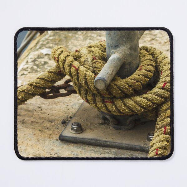 Item preview, Weathered Dock Cleat With Coiled Rope on Rustic Pier for Nautical Photo designed and sold by Nmallia.