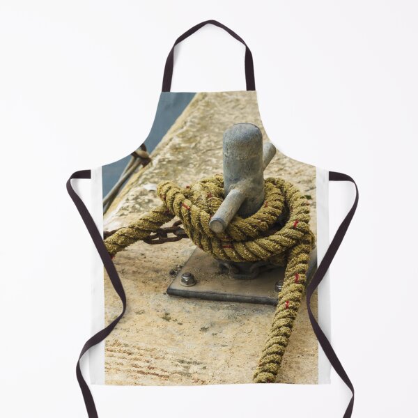 Item preview, Weathered Dock Cleat With Coiled Rope on Rustic Pier for Nautical Photo designed and sold by Nmallia.