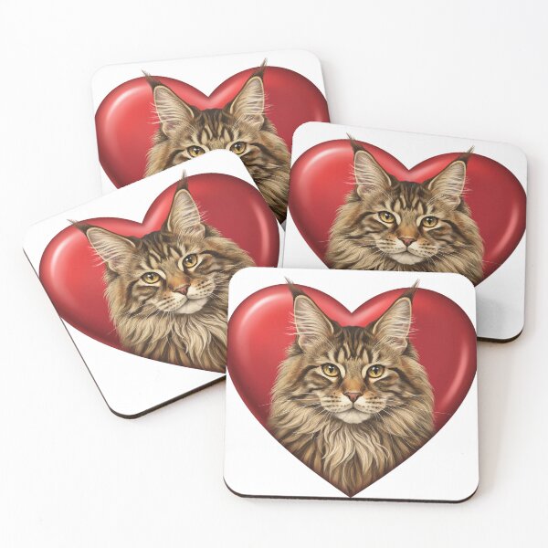Item preview, Valentines Pets in Hearts Maine Coon designed and sold by KC's.