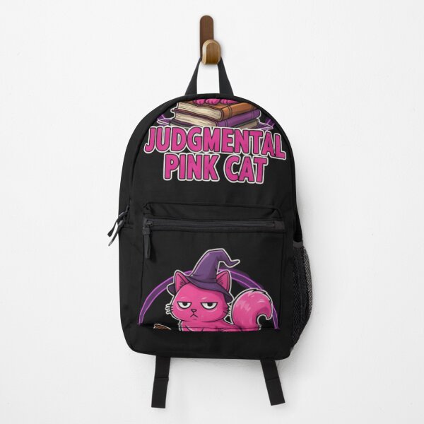 Item preview, Judgmental Pink Cat Sticker – Still Judging Funny Introvert Cat Shirt designed and sold by ZyxDes.
