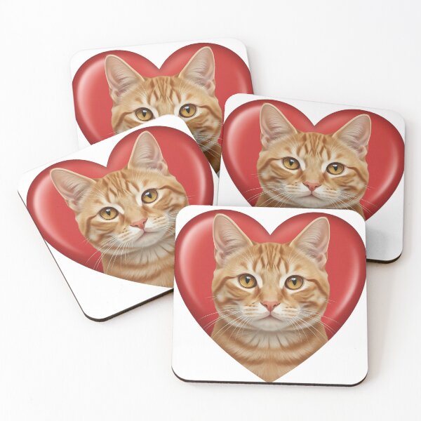 Item preview, Valentines Pets in Hearts Orange Tabby designed and sold by KC's.