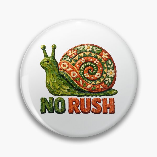 Item preview, No Rush Snail with Folk Shell - 3D Impasto Decorative Art designed and sold by LSphere Art.