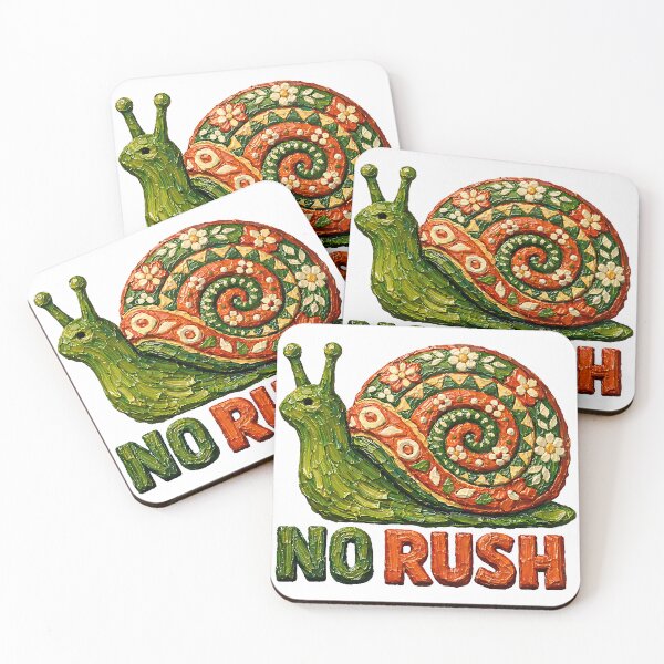 Item preview, No Rush Snail with Folk Shell - 3D Impasto Decorative Art designed and sold by LSphere Art.