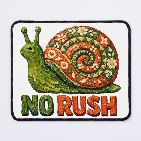 Item preview, No Rush Snail with Folk Shell - 3D Impasto Decorative Art designed and sold by LSphere Art.