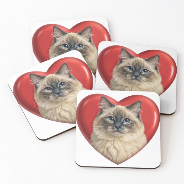 Item preview, Valentines Pets in Hearts Ragdoll Siamese designed and sold by KC's.