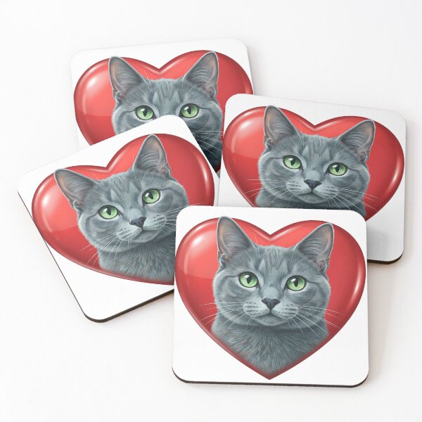 Item preview, Valentines Pets in Hearts Russian Blue designed and sold by KC's.